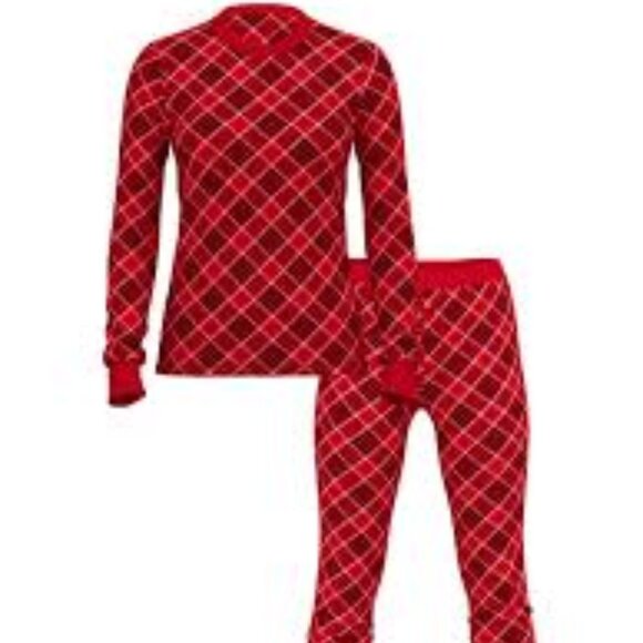 Red Thermal Long Pajama Set Size XS - Picture 2 of 2